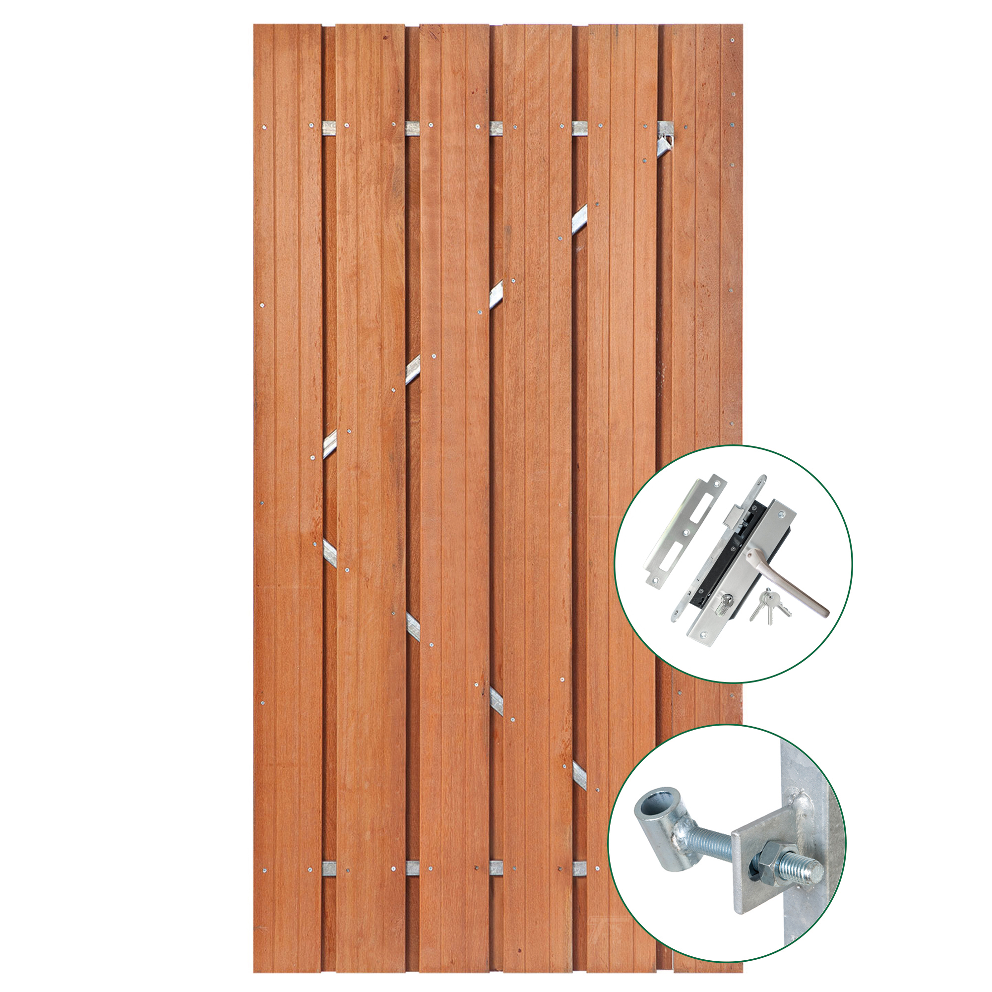 voorkant Vervolgen Meerdere Tuindeur Privacy hardhout 110cm | Elegant Wood